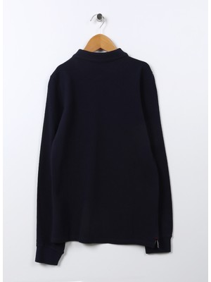 U.S. Polo Assn.  Düz Erkek Çocuk Lacivert Sweatshirt TP01KIDSSK022