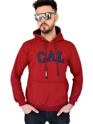 Baglan Erkek Bordo Kapüşonlu Sweatshirt Cal BGL-ST02361