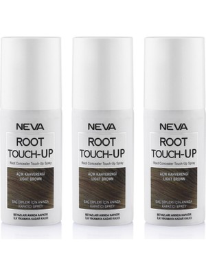 Neva Root Touch Up Kapatıcı Sprey 75 Ml Açık Kahve 3 Adet