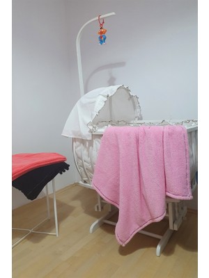 Fronte Home Bebek Çocuk Battaniyesi Yumuşak Peluş Wellsoft Pembe