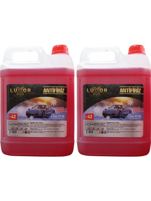 Luxor Kimya 2’li Set 4 Mevsim -42°C Kırmızı Antifriz 5 Lt (2 Adet) (Yeni Üretim)