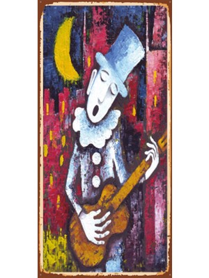 Hayat Poster Ayışığında Serenat 10 cm x 20 cm Retro Mini Ahşap Poster