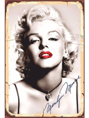 Hayat Poster Marilyn Monroe Portre Retro Ahşap Poster