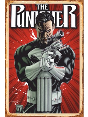 Hayat Poster Puncher Süper Kahramanlar Retro Ahşap Poster