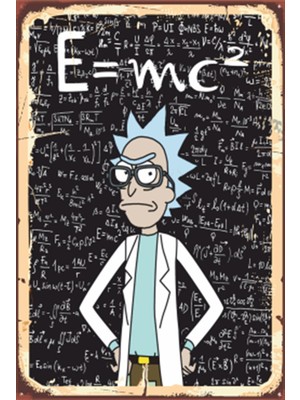 Hayat Poster Emc2 Free Rick Retro Ahşap Poster