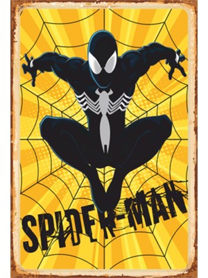 Hayat Poster Spider-Man Süper Kahramanlar Retro Ahşap Poster