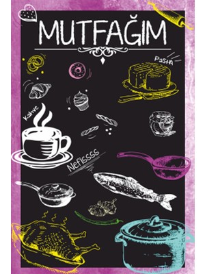 Hayat Poster Mutfağım Mutfak Temalı Retro Ahşap Poster