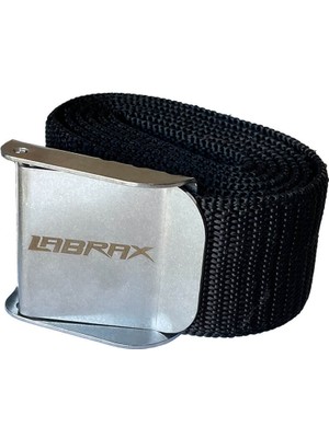 Labrax Naylon Örgü Kemer Krom Tokalı Unisex Kullanıma Uygun Siyah Renk