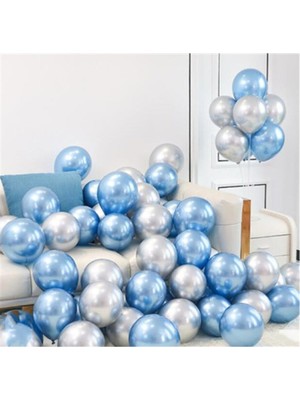 Hknys 5 Adet Renkli  Krom Balon (Aynalı Balon) 1 Kalite Krom Balon Aynalı Balon Helyum Uyumlu