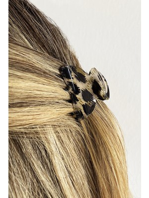 Takıştır Leopar Desenli Küçük Boy Mandal Toka