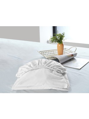 Doqu Home New Cotton Çift Kişilik Kingsize Fitted Çarşaf - Beyaz