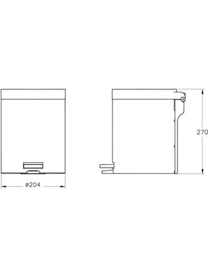 VitrA Base 300 A4414936 Çöp Kovası, 5 Litre, Mat Siyah