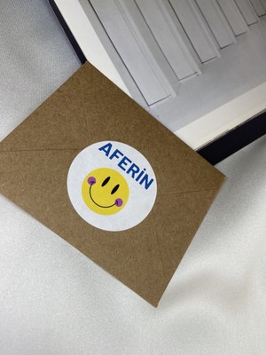 Casalinghi Gülen Surat Aferin Etiketi 4 cm 33 Adet