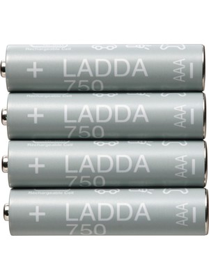 IKEA Ladda Şarj Edilebilir Pil, HR03 Aaa 1.2V, Pil Kapasitesi: 750 Mah.