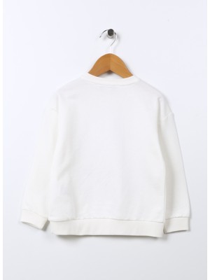 Limon Sweatshirt, 4 Yaş, Ekru