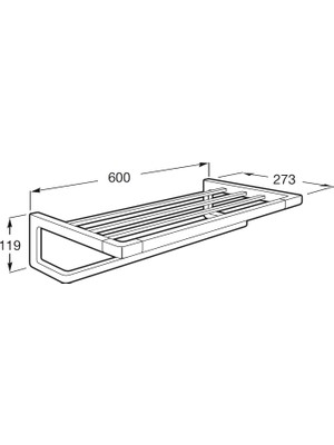 Roca Tempo Havlu Rafı, 600X 273 mm