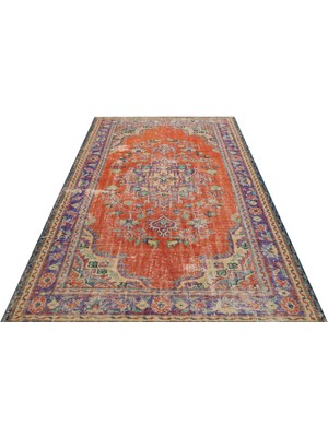 Sempati Halı Özel Vintage Eskıtme El Dokuma Halı  165 X 250 Cm 9665