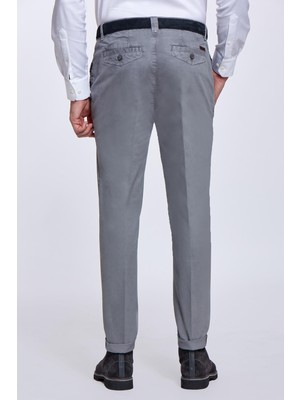 Hemington Pamuklu Gri Regular Fit Chino Pantolon