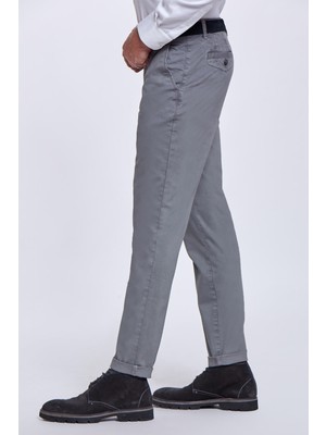 Hemington Pamuklu Gri Regular Fit Chino Pantolon