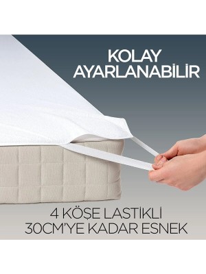 Mikrofiber Su Sıvı Geçirmez Alez | Yatak Koruyucu | 4 Mevsimlik | 4 Köşe Lastik | Alez