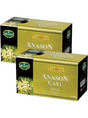 Akzer Anason Çayı (2 Paket) (20'li Süzen Poşet*2 - 30*2 gr)