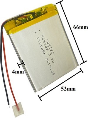 Sertec 365266 3.7V 1300 Mah Lityum Polimer Pil 1.5A (Drone Için Uygun Değildir)