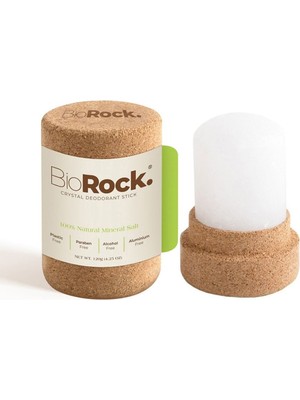 BioRock 120 gr Crystal Deodorant Stick Pudrasız Doğal İçerik ile Ekonomik Kullanım Sunar