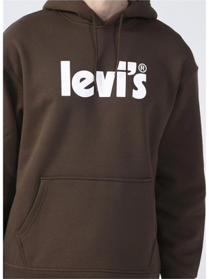 Levi's Erkek Kapüşonlu Relax Fit Kahverengi Sweatshirt - A2639-0011