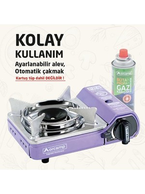 Tekli Mini Portatif Kamp Ocak Gaz Stop Eminetli