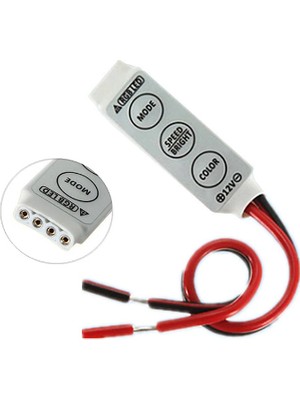 Hazar Led 5-24 Volt 3 Tuşlu Rgb Mini Dimmer Rgb LED Denetleyici