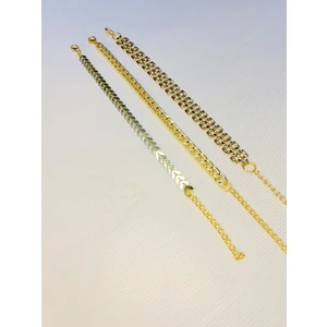 Bers Aksesuar Kadın Altın Kaplama Saat Yanı Zincir Bileklik