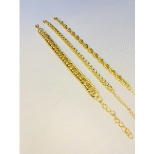 Bers Aksesuar Kadın Altın Kaplama Saat Yanı Zincir Bileklik