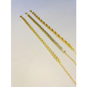 Bers Aksesuar Kadın Altın Kaplama Saat Yanı Zincir Bileklik