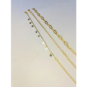 Bers Aksesuar Kadın Altın Kaplama Saat Yanı Zincir Bileklik