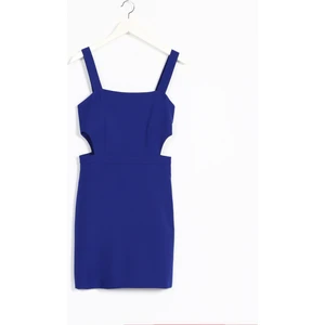 Saks Kadın Askılı Mini Dar Düz Kare Yaka Elbise CHR-11