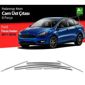 Ford Focus 3 Sd Krom Cam Üst Çıtası 8 Prç 2011-2018