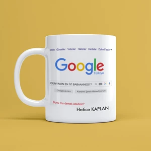 Kişiye Özel Google Dünyanın En Iyi Babaannesi Tasarımlı Kupa Bardak Mr-12