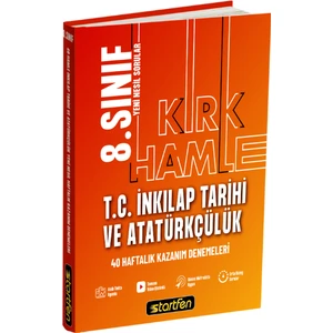 Startfen Yayınları 8. Sınıf LGS Inkılap Tarihi 40 Hamle Kazanım Denemeleri - Yeni