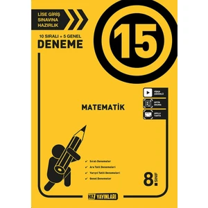 Hız Yayınları 8. Sınıf LGS Matematik 15'li Deneme LGS Deneme