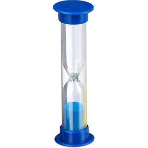 Plastik 1 Dakikalık Kum Saati 10CM. Mavi