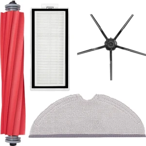 Roborock Q7 Max + T8 Uyumlu 4 Parça Yedek Filtre Fırça Seti Siyah