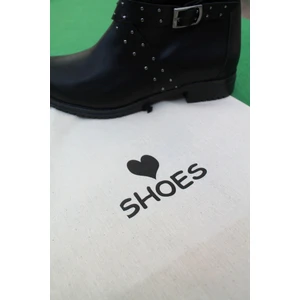 Emtory Home  2 Adet Shoes Baskılı Keten Ayakkabı Poşeti - Ayakkabı Düzenleyici