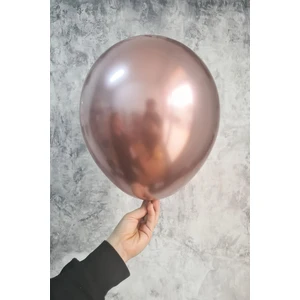 Rose Gold Krom Balon Aynalı Balon Roe Gold Renk 10LU