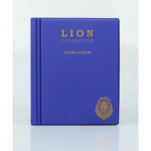 3Alp Koleksiyon Lion Madeni Para Cep Albümü 10 Sayfa - 120 Cepli - Mavi
