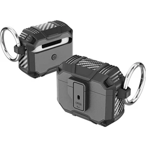 Case 4U Apple Airpods 3. Nesil Kılıf Tank Çift Katmanlı Silikon Airbag 27 Siyah