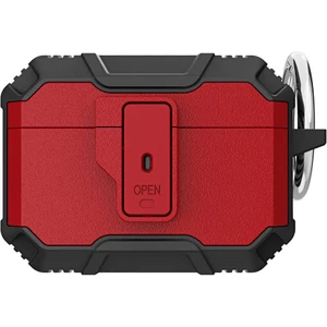 Case 4U Apple Airpods Pro Kılıf Tank Çift Katmanlı Silikon Airbag 27 Siyah - Kırmızı
