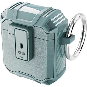 Case 4U Apple Airpods Kılıf Tank Çift Katmanlı Silikon Airbag 27 Yeşil