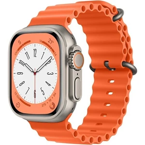 M.TK Moveteck Apple Watch Uyumlu 42MM 44MM 45MM 49MM 1/2/3/4/5/6/se/7/8/ultra Silikon Kordon Ayarlı