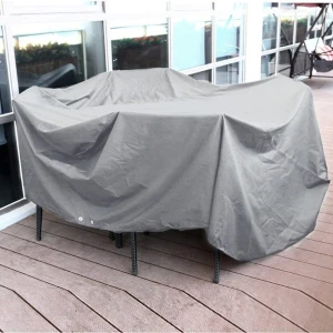 Cover Gri Bahçe Mobilya Koruma Örtüsü Kılıfı Su Geçirmez Masa Sandalye Yağmur Toz Önleyici Branda