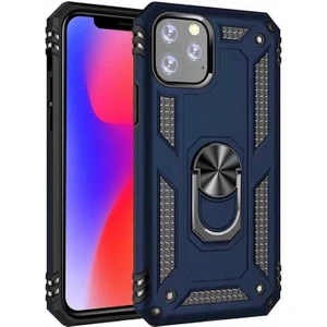 Apple iPhone 11 Pro Max Kılıf Military Armor Yüzüklü Standlı Zırh Tank Darbe Emici Vega Kapak